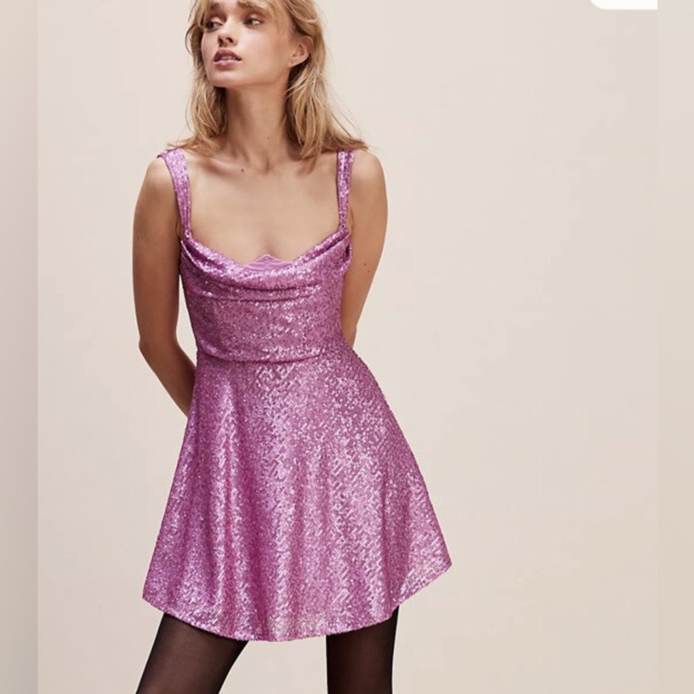 NWT For Love and Lemons Candice Mini Dress in Pink